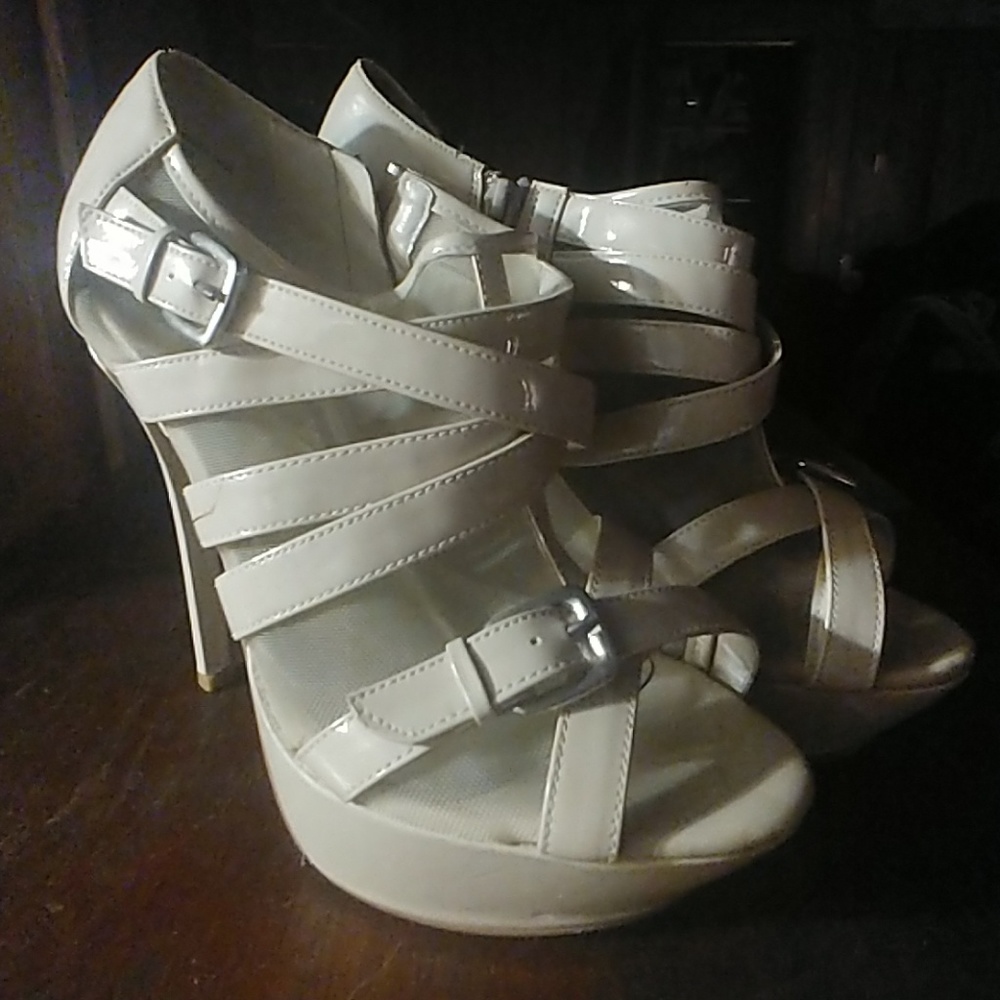 PLH Patent Leather strappy see-thru heels